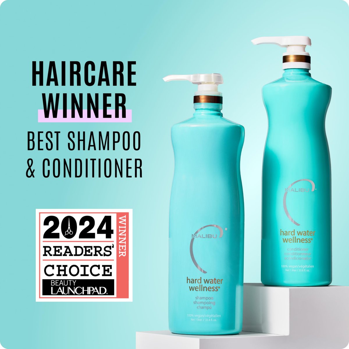 Malibu C Hard Water Wellness Shampoo and Conditioner Duo – Hydrating Hair Care for Shine & Manageability – Protects from Waterborne Elements That Cause Dry, Damaged Hair (33.8 oz) Avelisse