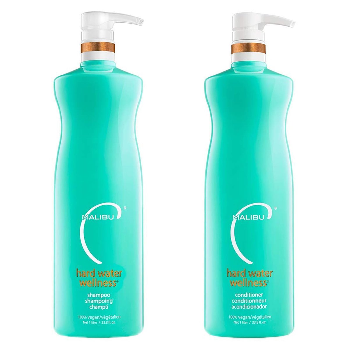 Malibu C Hard Water Wellness Shampoo and Conditioner Duo – Hydrating Hair Care for Shine & Manageability – Protects from Waterborne Elements That Cause Dry, Damaged Hair (33.8 oz) Avelisse