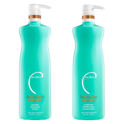 Malibu C Hard Water Wellness Shampoo and Conditioner Duo – Hydrating Hair Care for Shine & Manageability – Protects from Waterborne Elements That Cause Dry, Damaged Hair (33.8 oz) Avelisse