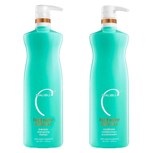 Malibu C Hard Water Wellness Shampoo and Conditioner Duo – Hydrating Hair Care for Shine & Manageability – Protects from Waterborne Elements That Cause Dry, Damaged Hair (33.8 oz) Avelisse