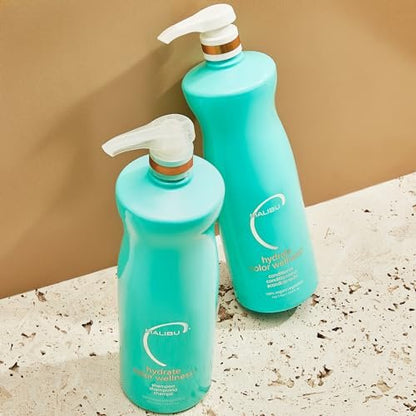 Malibu C Hard Water Wellness Shampoo and Conditioner Duo – Hydrating Hair Care for Shine & Manageability – Protects from Waterborne Elements That Cause Dry, Damaged Hair (33.8 oz) Avelisse
