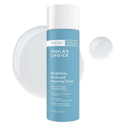 Paula's Choice Resist Weightless Advanced Repairing Face Toner with Niacinamide & Hyaluronic Acid for Normal, Combination, Oily Skin - Fragrance Free, 4 oz Avelisse