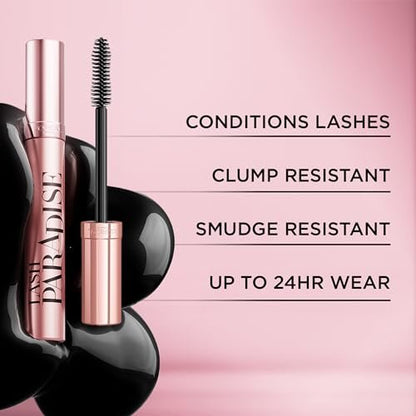 L'Oreal Paris Voluminous Lash Paradise Mascara, Washable Black, 0.28 Fl Oz (Pack of 2) Avelisse