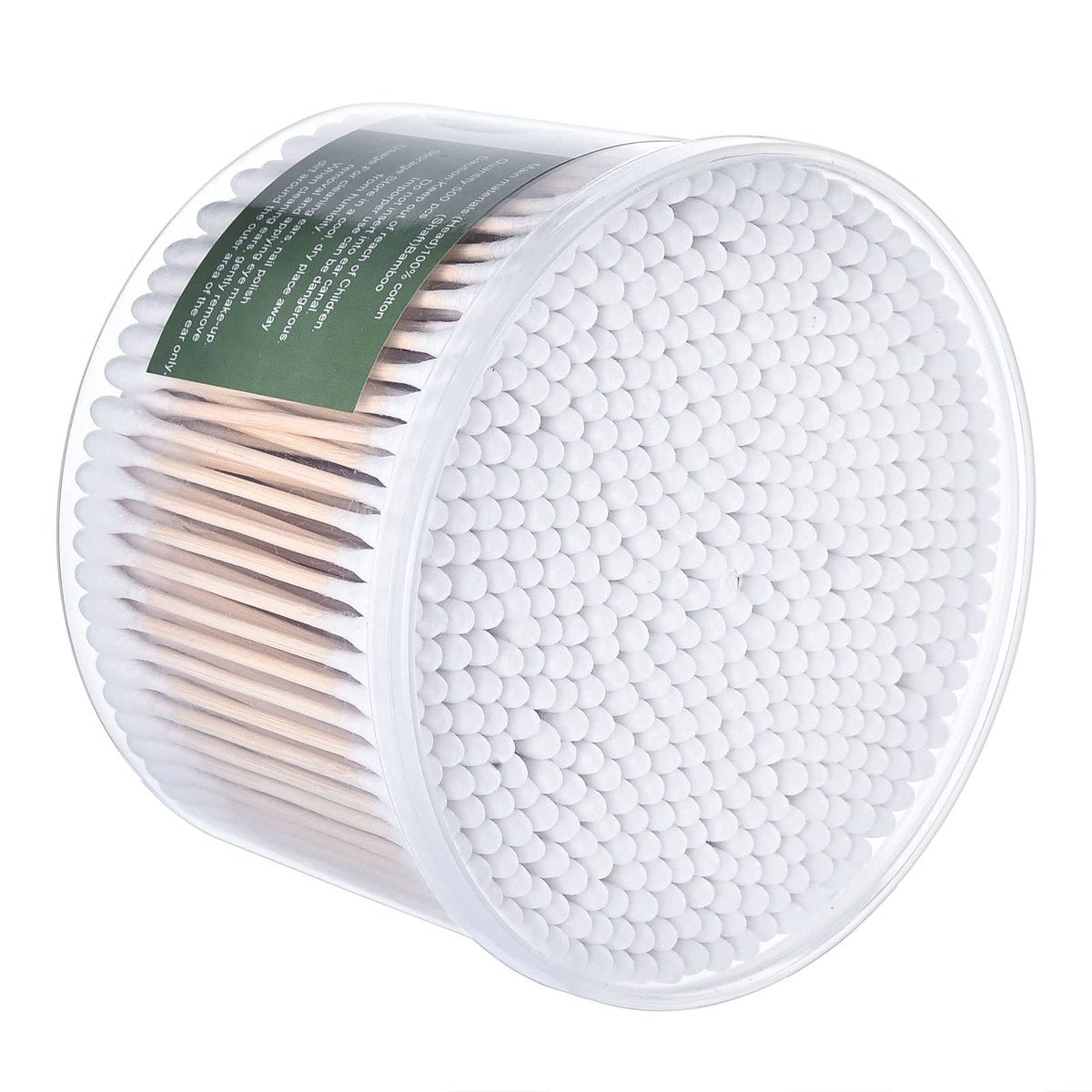 MONCOM Cotton Swabs 500 Count - Biodegradable Eco-Friendly Wooden Stick Cotton Buds - görsel 3