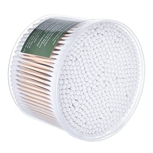 MONCOM Cotton Swabs 500 Count - Biodegradable Eco-Friendly Wooden Stick Cotton Buds - görsel 4