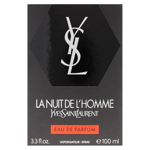 Yves Saint Laurent La Nuit De L'Homme Eau de Parfum, 3.3 Fl Oz - Intense & Seductive Men's Fragrance Avelisse