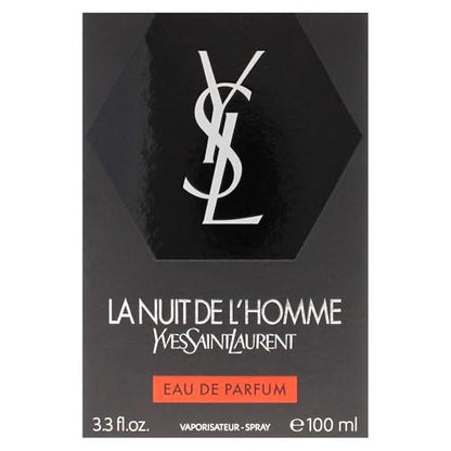 Yves Saint Laurent La Nuit De L'Homme Eau de Parfum, 3.3 Fl Oz - Intense & Seductive Men's Fragrance Avelisse