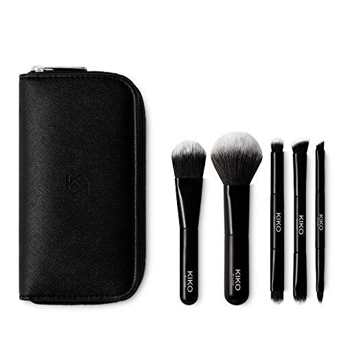 KIKO Milano Travel Brush Set – 5 Professional Brushes in Travel Pouch - görsel 2