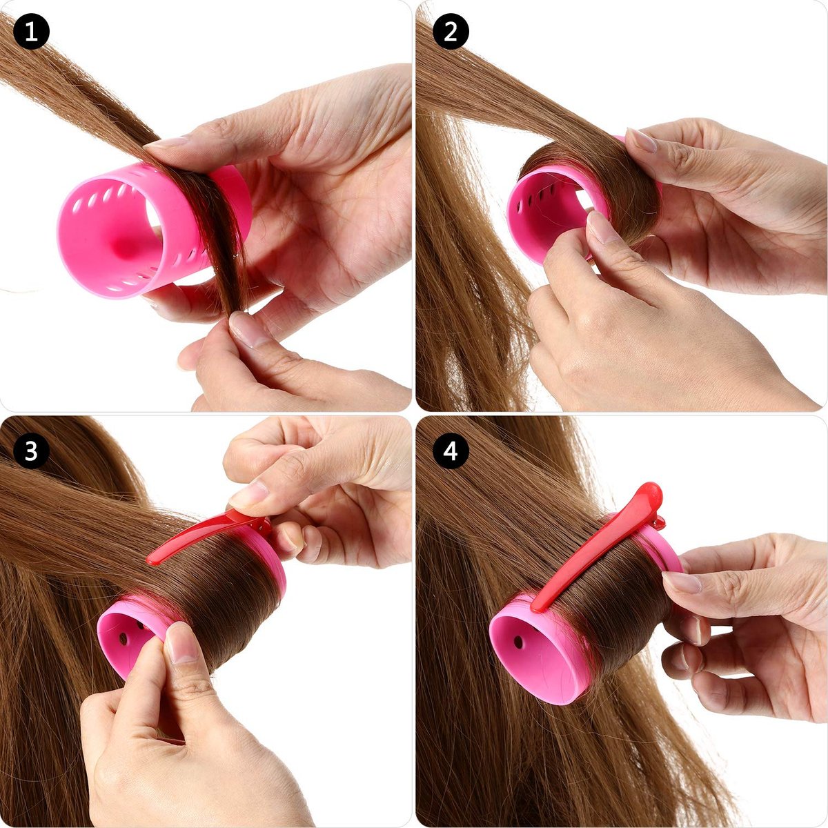 Blulu 72-Piece Multicolor Magnetic Rollers Set - 54 Hair Rollers, 18 Duck Teeth Bows, and Hair Clips for Voluminous Curls Avelisse