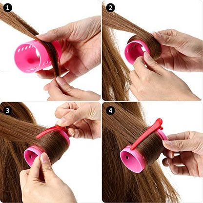 Blulu 72-Piece Multicolor Magnetic Rollers Set - 54 Hair Rollers, 18 Duck Teeth Bows, and Hair Clips for Voluminous Curls Avelisse