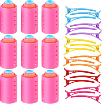 Blulu 72-Piece Multicolor Magnetic Rollers Set - 54 Hair Rollers, 18 Duck Teeth Bows, and Hair Clips for Voluminous Curls Avelisse