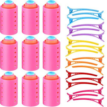 Blulu 72-Piece Multicolor Magnetic Rollers Set - 54 Hair Rollers, 18 Duck Teeth Bows, and Hair Clips for Voluminous Curls Avelisse