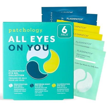 Patchology All Eyes On You Under Eye Mask - Retinol, Collagen & Green Tea Infused Eye Gels for Dark Circles, Puffiness, & Wrinkles - 6 Pairs Avelisse