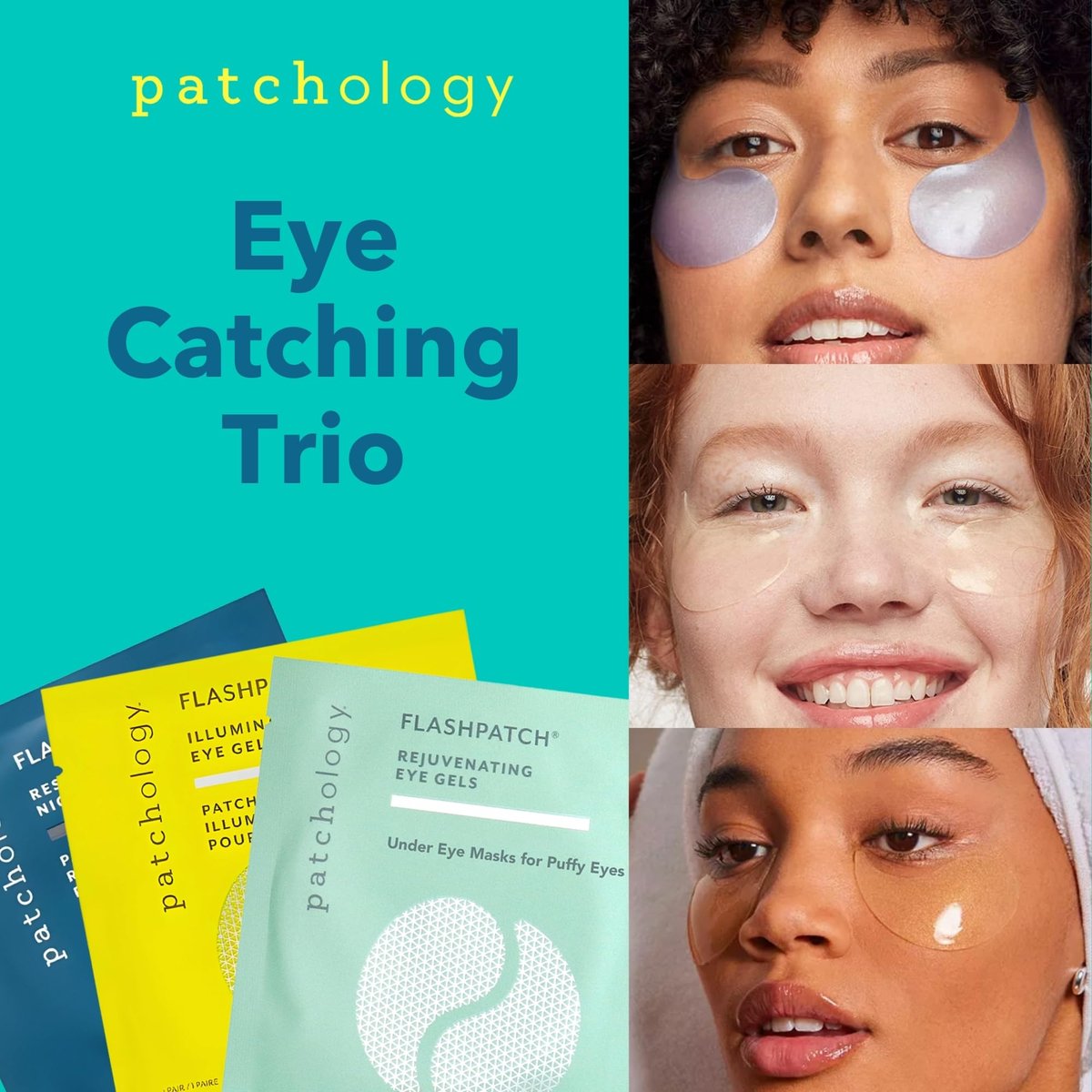 Patchology All Eyes On You Under Eye Mask - Retinol, Collagen & Green Tea Infused Eye Gels for Dark Circles, Puffiness, & Wrinkles - 6 Pairs Avelisse