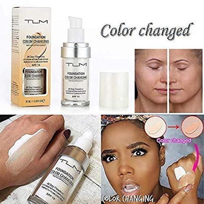 KOSIMI TLM Color Changing Foundation – 30ml White Liquid Base That Matches Your Skin Tone