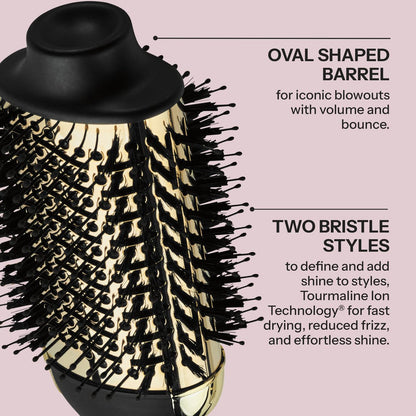 HOT TOOLS 24K Gold Blow Dryer Brush - Round Brush Blow Dryer for Salon-Worthy Blowouts in One Step Avelisse