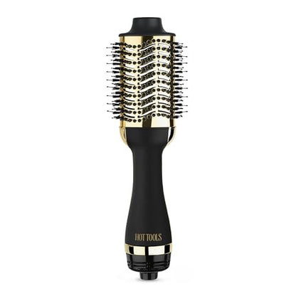 HOT TOOLS 24K Gold Blow Dryer Brush - Round Brush Blow Dryer for Salon-Worthy Blowouts in One Step Avelisse