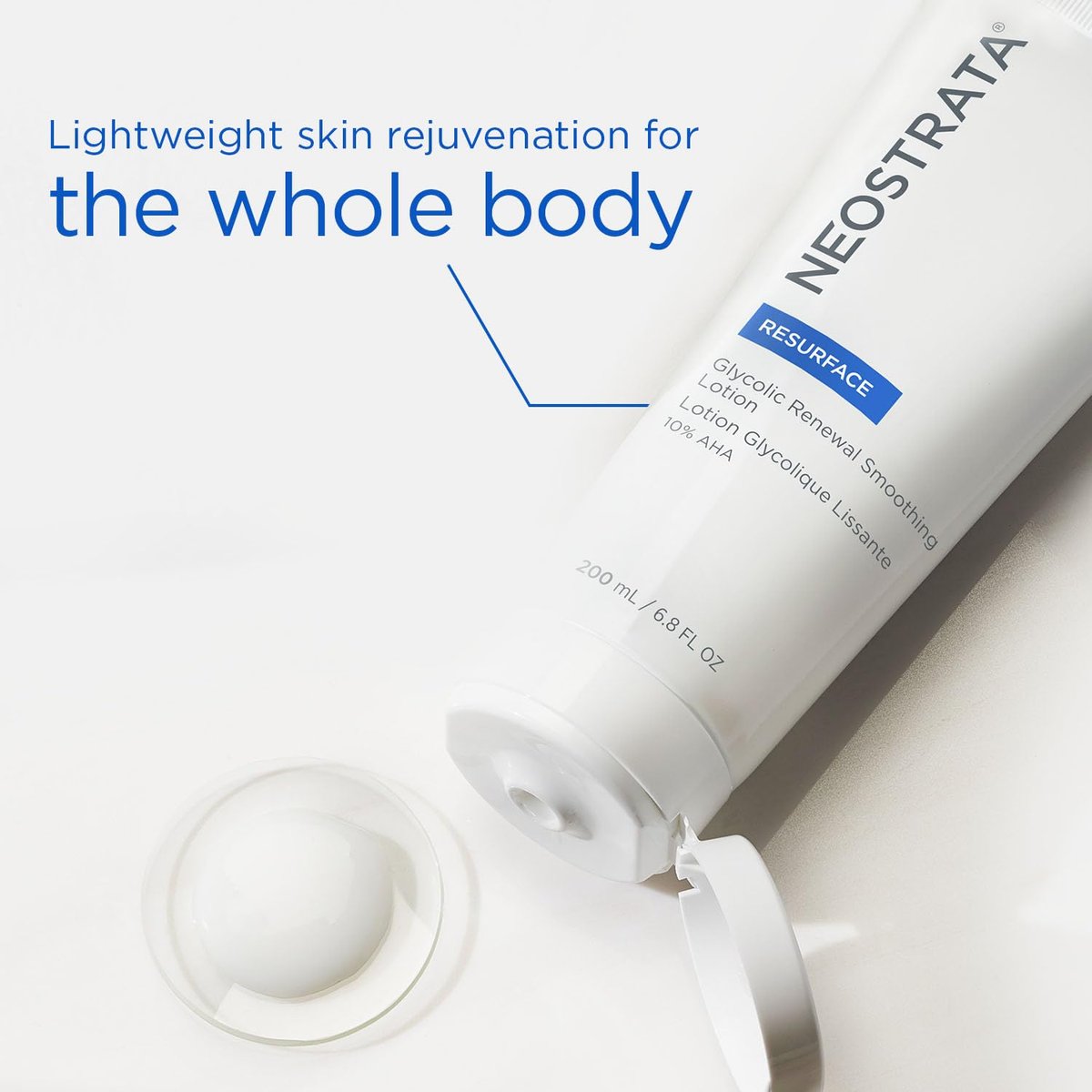 NEOSTRATA Glycolic Renewal Smoothing Lotion - Lightweight Oil-Free & Fragrance-Free Face, Body & Hand Lotion (6.8 oz) Avelisse