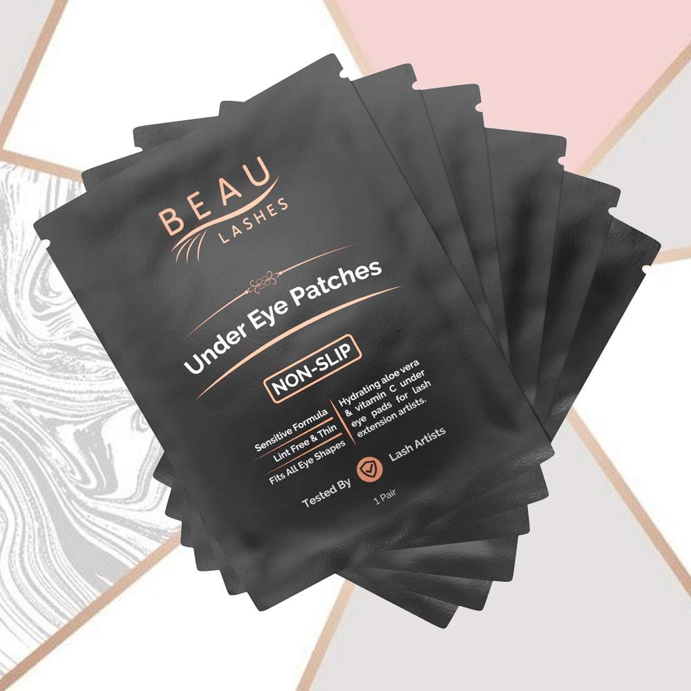 100 Pairs Under Eye Pads for Lash Extensions - Lint Free Hydrogel Eye Patches with Vitamin C & Aloe Vera for Eyelash Extension & Lash Lift - Professional Esthetician Gel Undereye Eyepads Avelisse