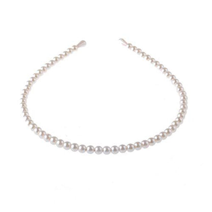 Aysekone 2 Pack Simple Design Imitation Pearl Headband for Women - Elegant Full Pearl Bead Fashion Hair Hoop for Wedding Party Bridal