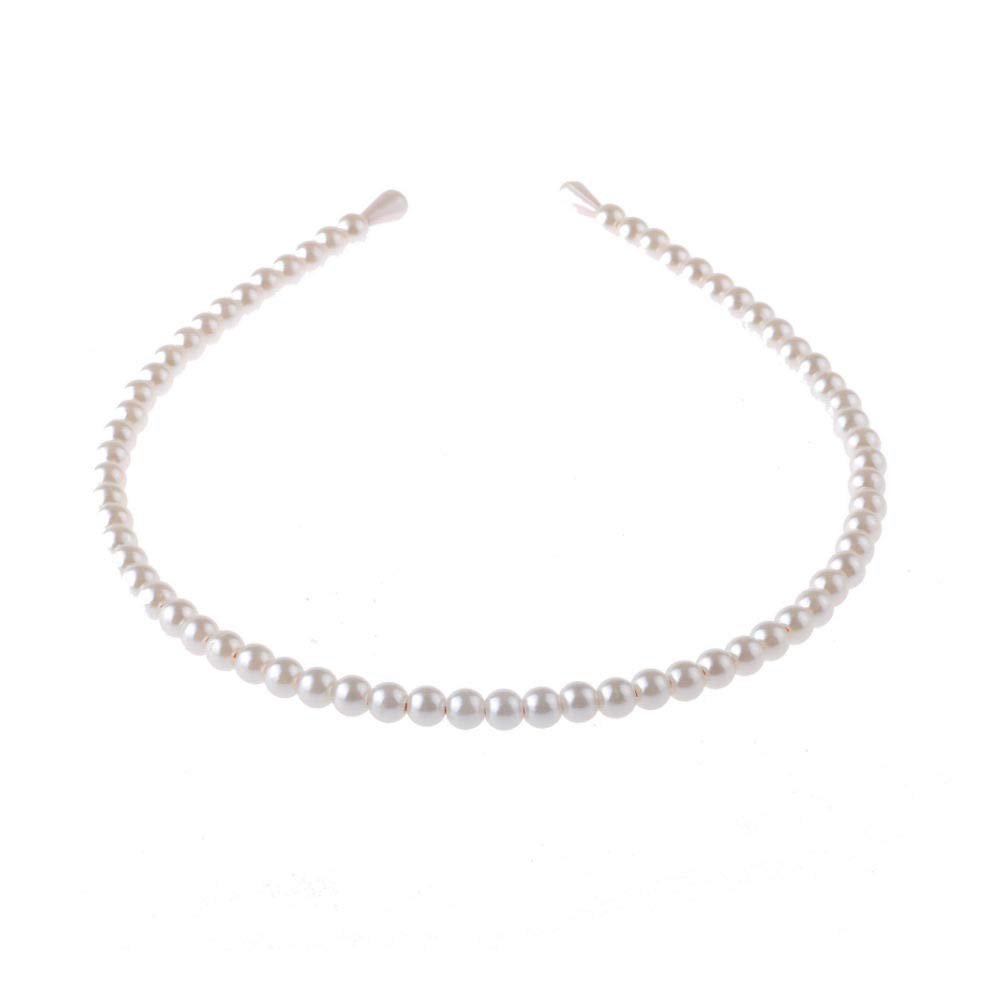 Aysekone 2 Pack Simple Design Imitation Pearl Headband for Women - Elegant Full Pearl Bead Fashion Hair Hoop for Wedding Party Bridal - görsel 5
