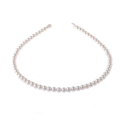 Aysekone 2 Pack Simple Design Imitation Pearl Headband for Women - Elegant Full Pearl Bead Fashion Hair Hoop for Wedding Party Bridal