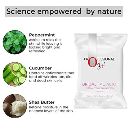 O3+ Bridal Facial Kit for Radiant & Glowing Skin - 120g Single Use Avelisse