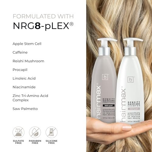 Hairmax Anti-Thinning Shampoo & Conditioner Set – Sulfate-Free, Paraben-Free Hair & Scalp Therapy, 10 fl oz Each Avelisse