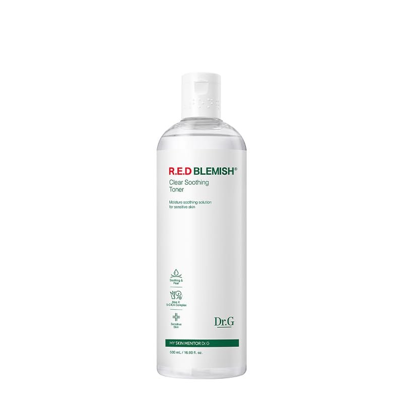 Dr. G R.E.D. Blemish Clear Soothing Toner - Korean Soothing Toner for Glowing Skin - Soothes Irritation, Clear Skin - Mild Exfoliant with AHA, BHA & Centella Asiatica - 10.14 fl oz - görsel 7