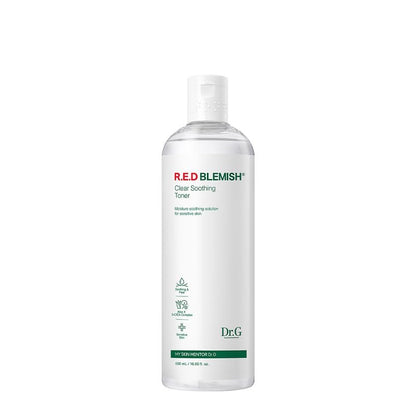 Dr. G R.E.D. Blemish Clear Soothing Toner - Korean Soothing Toner for Glowing Skin - Soothes Irritation, Clear Skin - Mild Exfoliant with AHA, BHA & Centella Asiatica - 10.14 fl oz