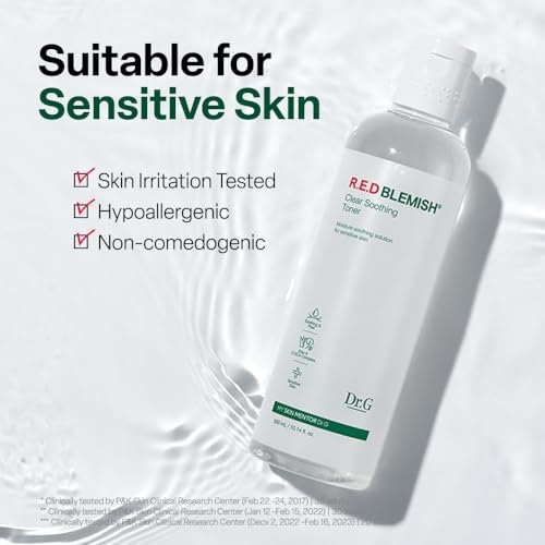 Dr. G R.E.D. Blemish Clear Soothing Toner - Korean Soothing Toner for Glowing Skin - Soothes Irritation, Clear Skin - Mild Exfoliant with AHA, BHA & Centella Asiatica - 10.14 fl oz - görsel 15