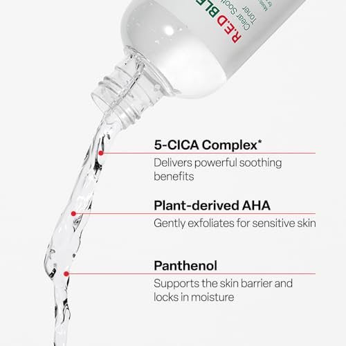 Dr. G R.E.D. Blemish Clear Soothing Toner - Korean Soothing Toner for Glowing Skin - Soothes Irritation, Clear Skin - Mild Exfoliant with AHA, BHA & Centella Asiatica - 10.14 fl oz - görsel 13
