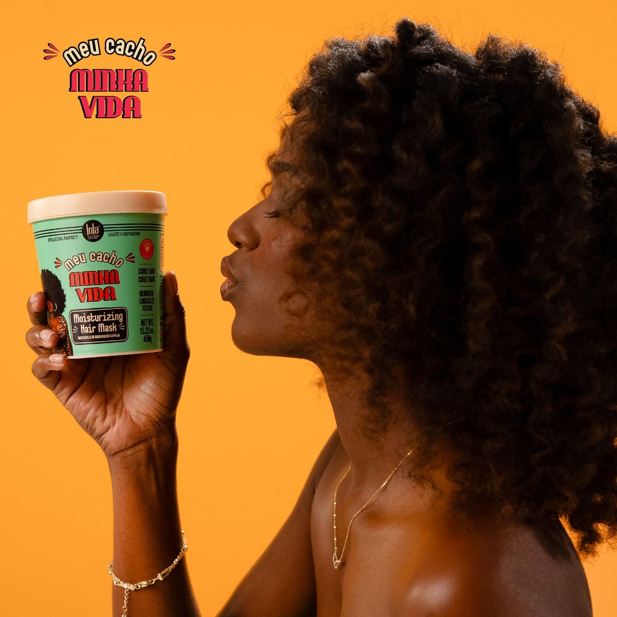 Lola From Rio Meu Cacho Minha Vida Moisturizing Hair Mask – Deep Conditioning Treatment for Dry, Damaged Curly Hair (15.87 Fl Oz) Avelisse