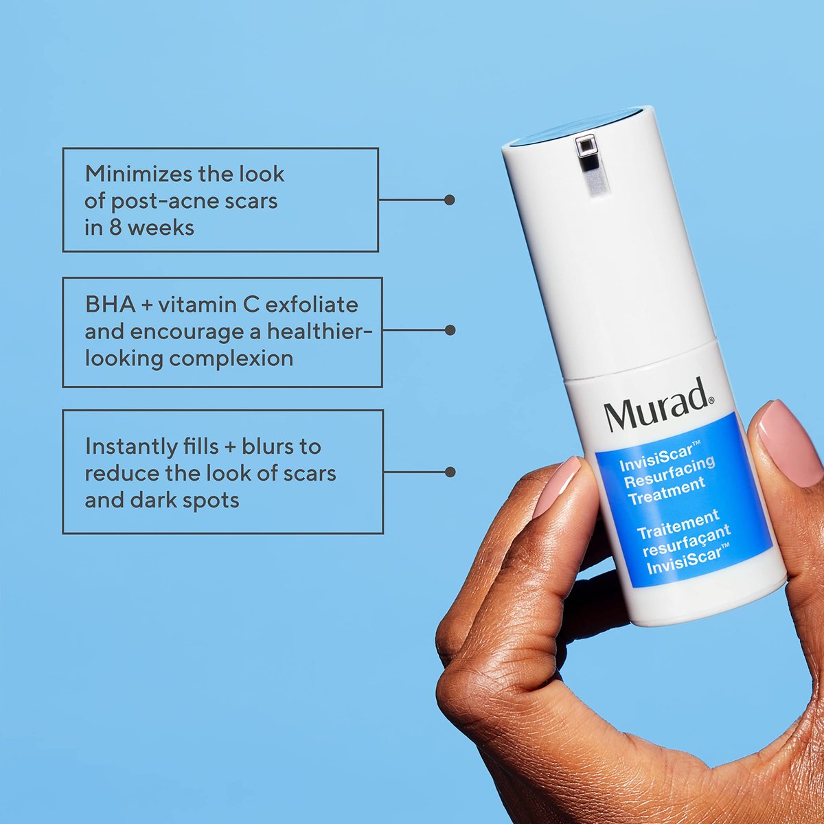 Murad InvisiScar Resurfacing Treatment – Acne Scar Solution with Vitamin C, Salicylic Acid & Centella Asiatica for Smoother Texture, Reduced Discoloration & Blurred Imperfections Avelisse
