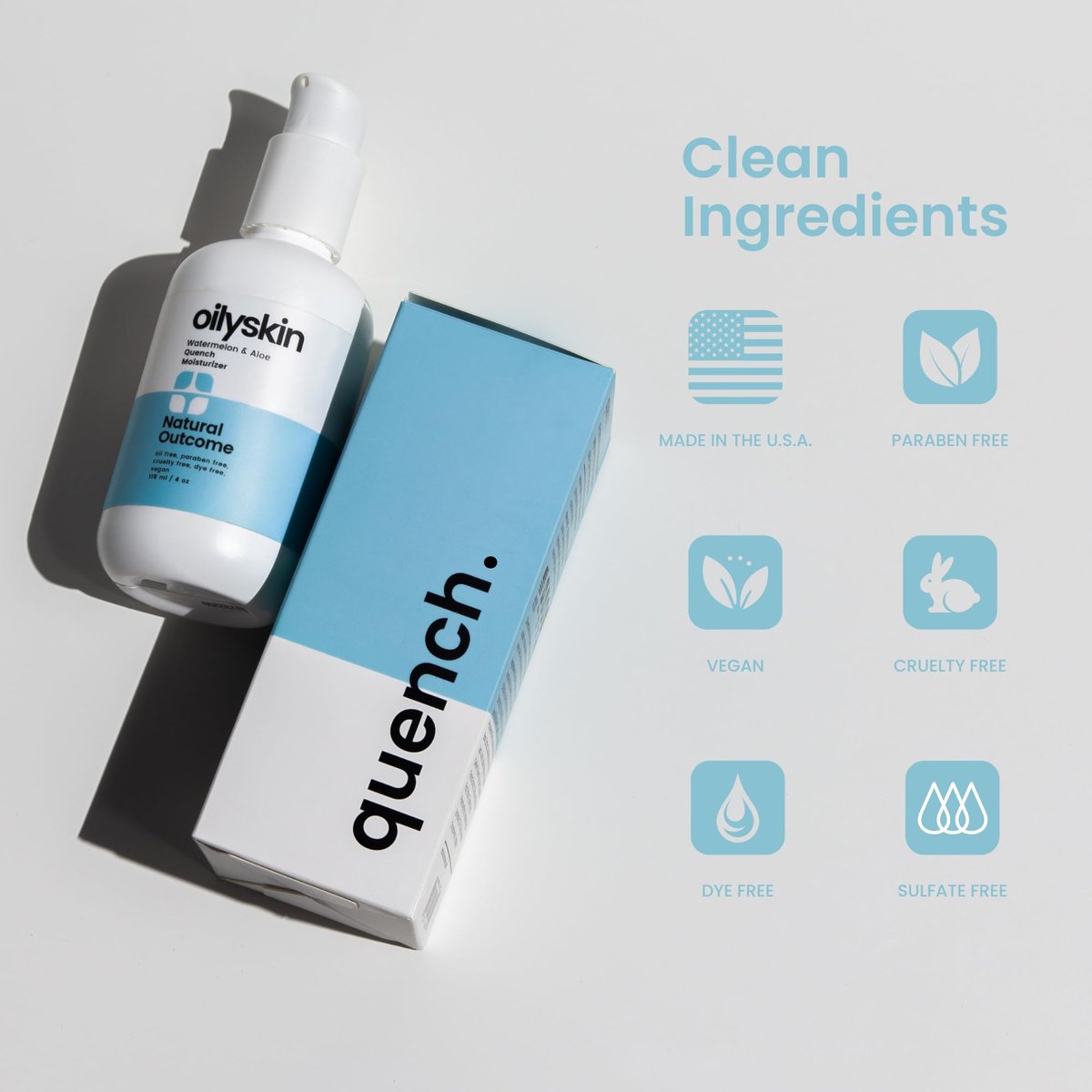 Natural Outcome Oily Skin Moisturizer - Oil Free Daily Facial Moisturizer Gel with Hyaluronic Acid, Watermelon & Aloe Vera - Non-Greasy Hydrating Face Lotion for Oily Skin Types - 4 oz Avelisse