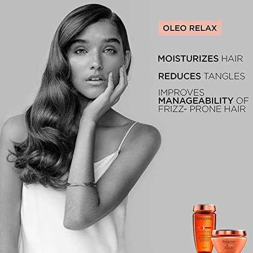 Kérastase Discipline Masque Oleo-Relax Hair Mask – Deep Nourishing & Moisturizing Hair Mask with Shorea Butter and Coconut Oil for All Hair Types, 6.8 Fl Oz Avelisse