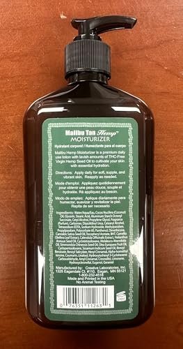 Malibu Tan Hemp Moisturizer Body Lotion for Dry Skin - 18 fl oz (2-Pack) Avelisse