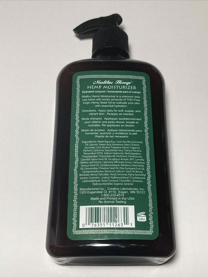 Malibu Tan Hemp Moisturizer Body Lotion for Dry Skin - 18 fl oz (2-Pack) Avelisse