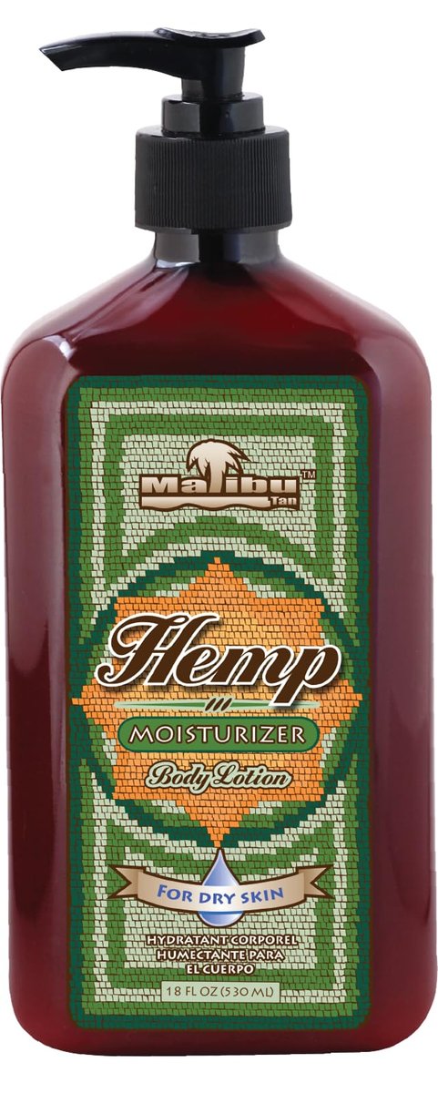 Malibu Tan Hemp Moisturizer Body Lotion for Dry Skin - 18 fl oz (2-Pack) Avelisse