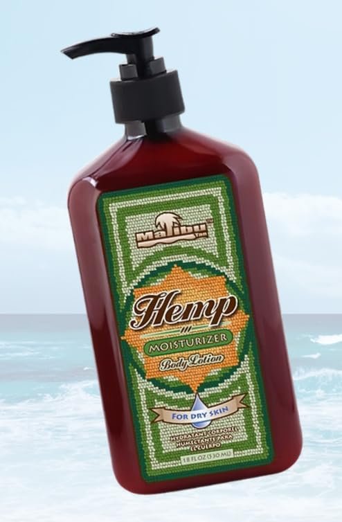 Malibu Tan Hemp Moisturizer Body Lotion for Dry Skin - 18 fl oz (2-Pack) Avelisse