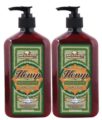 Malibu Tan Hemp Moisturizer Body Lotion for Dry Skin - 18 fl oz (2-Pack) Avelisse