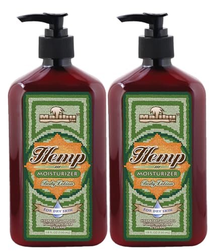 Malibu Tan Hemp Moisturizer Body Lotion for Dry Skin - 18 fl oz (2-Pack) Avelisse