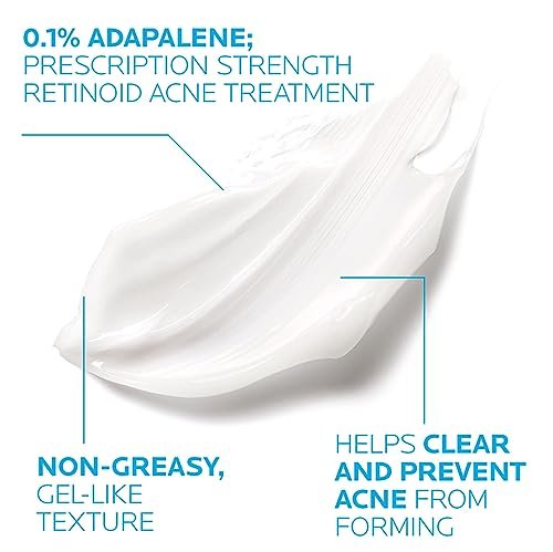 La Roche-Posay Effaclar Adapalene Gel 0.1% Acne Treatment – Retinoid Cream for Blackheads & Whiteheads – Oil-Free Acne Medication – 1.6 Fl Oz Avelisse