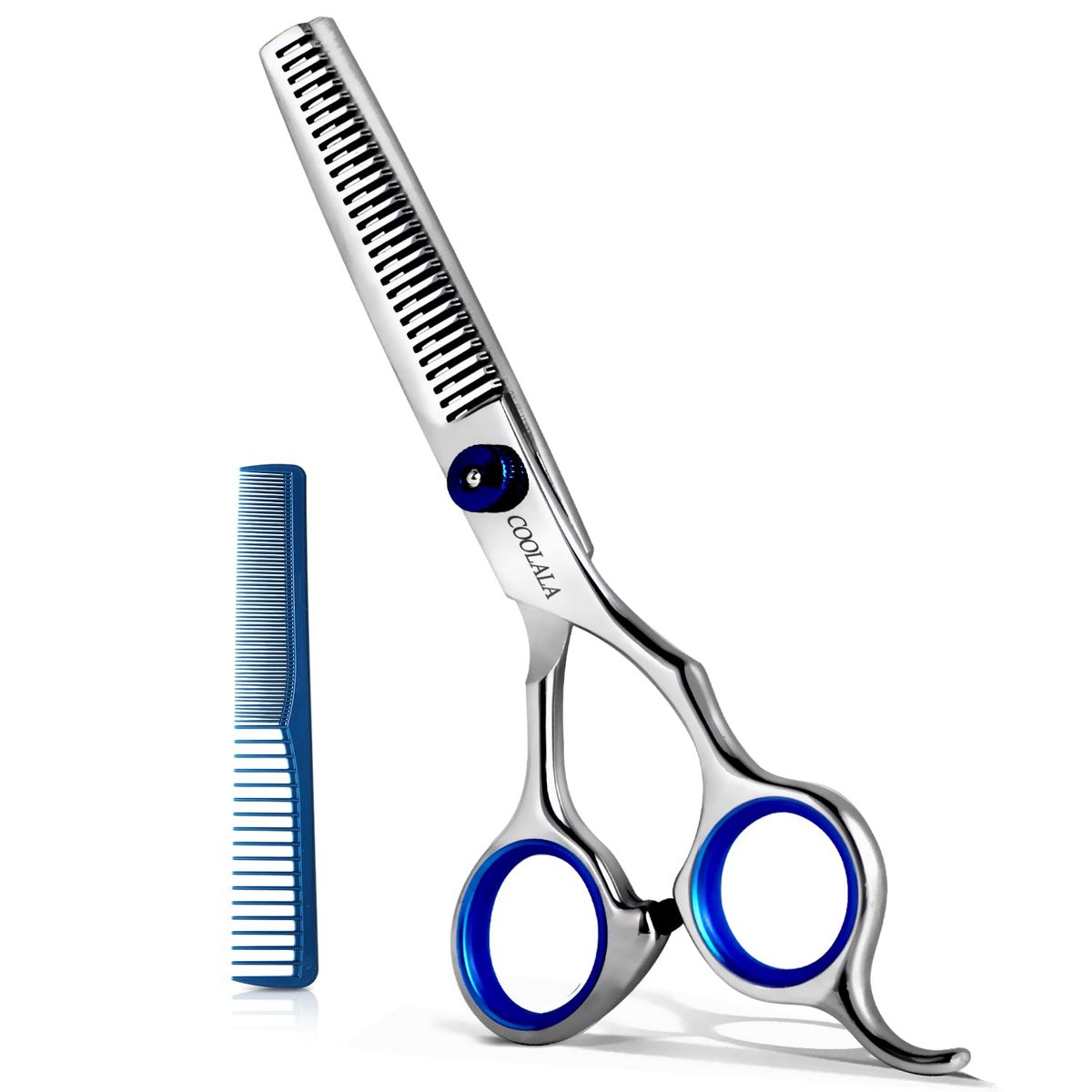 COOLALA Professional Stainless Steel Hair Cutting Scissors & Thinning Shears - 6.5 Inch for Salon, Barber, Home Use - görsel 1