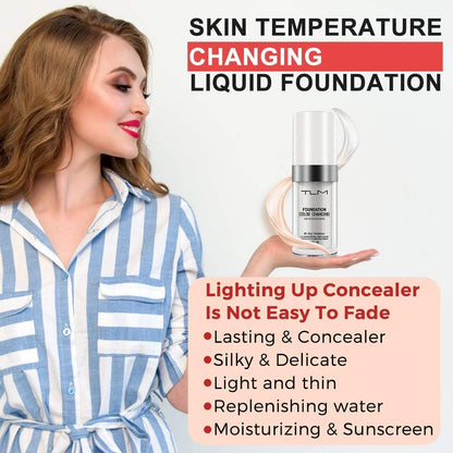 TLM Colour Changing Foundation 2-Pack – Flawless Self-Adjusting Liquid Foundation with SPF15, Non-Greasy, Long Lasting