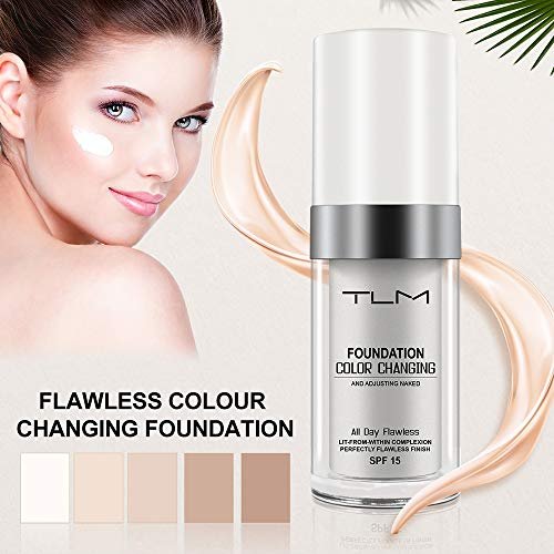 TLM Colour Changing Foundation 2-Pack – Flawless Self-Adjusting Liquid Foundation with SPF15, Non-Greasy, Long Lasting - görsel 4