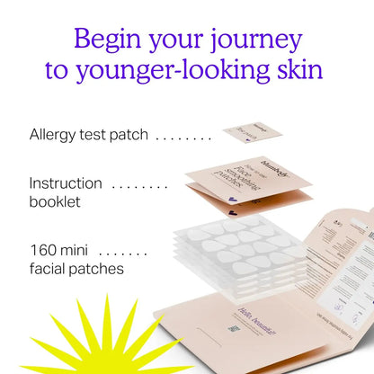 BLUMBODY Face Forehead Wrinkle Patches – 160 Triangle Anti-Wrinkle Facial Patches for Eyes, Mouth, Forehead – Non-Silicone Face Tape for Elevens, Crow's Feet and Fine Lines Avelisse
