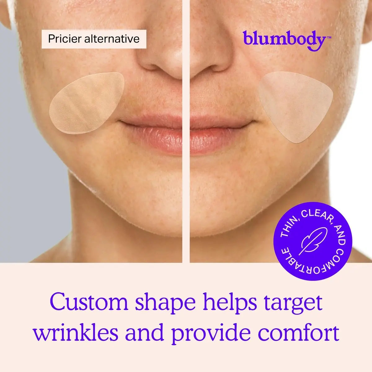 BLUMBODY Face Forehead Wrinkle Patches – 160 Triangle Anti-Wrinkle Facial Patches for Eyes, Mouth, Forehead – Non-Silicone Face Tape for Elevens, Crow's Feet and Fine Lines Avelisse