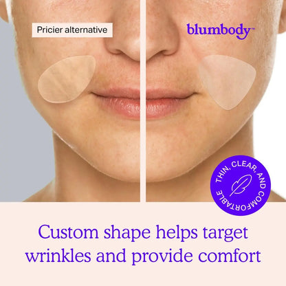BLUMBODY Face Forehead Wrinkle Patches – 160 Triangle Anti-Wrinkle Facial Patches for Eyes, Mouth, Forehead – Non-Silicone Face Tape for Elevens, Crow's Feet and Fine Lines Avelisse