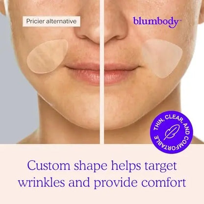 BLUMBODY Face Forehead Wrinkle Patches – 160 Triangle Anti-Wrinkle Facial Patches for Eyes, Mouth, Forehead – Non-Silicone Face Tape for Elevens, Crow's Feet and Fine Lines Avelisse